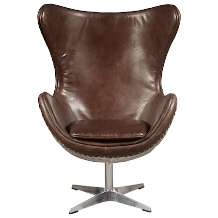 Accent Chair with Formed Leather Seat and Back